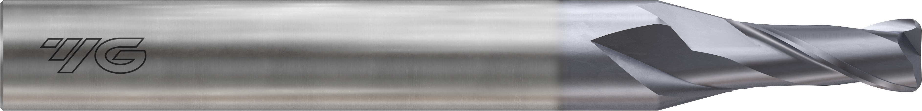 Picture of YG-1 GMF18910 Dia 9/64 SH 0.2500 LOC 0.3750 OAL2.7500 End Mill Standard Flute Standard Helix Carbide TiAlN Single End Corner Radius0.0400 1.02mm 4G Mill